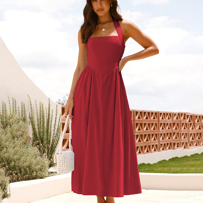 Women’s Halter Smocked Back Dress