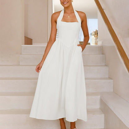 Women’s Halter Smocked Back Dress