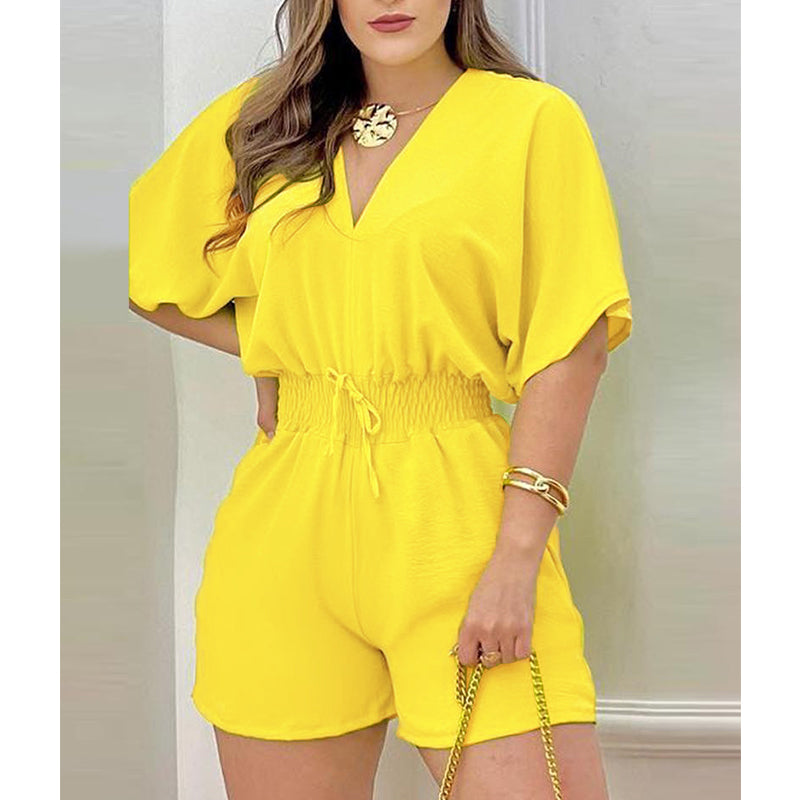 Summer Casual Elastic Waist Romper Shorts