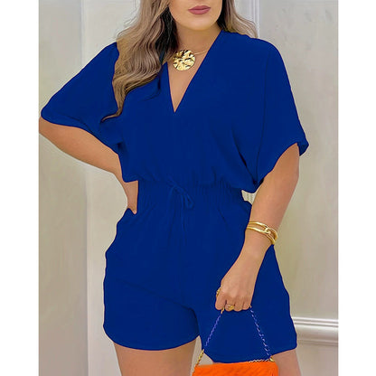 Summer Casual Elastic Waist Romper Shorts