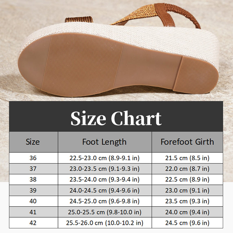 Women's Woven Strap Wedge Platform Sandals