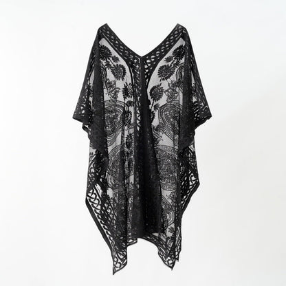 Women's Lace Crochet Beach Cover-Up Cardigan