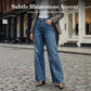 Women's Rhinestone-Embellished Wide-Leg Jeans