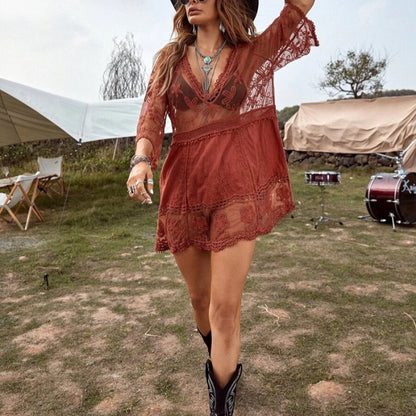Woman’s Sexy V-Neck Loose bikini Cover-up