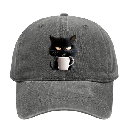 Cute Black Cat Vintage Baseball Cap