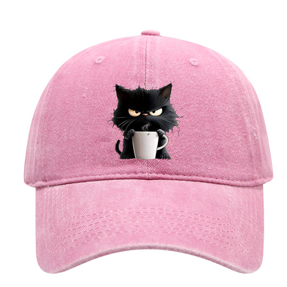 Cute Black Cat Vintage Baseball Cap