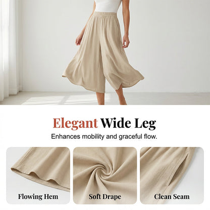 Lightweight Elastic Waist Crop Pants for Women
