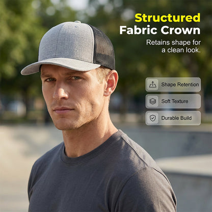 Summer Mesh Baseball Hat with Adjustable Snapback