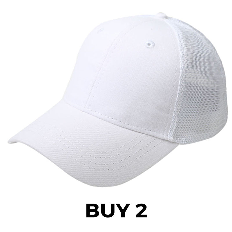Summer Mesh Baseball Hat with Adjustable Snapback