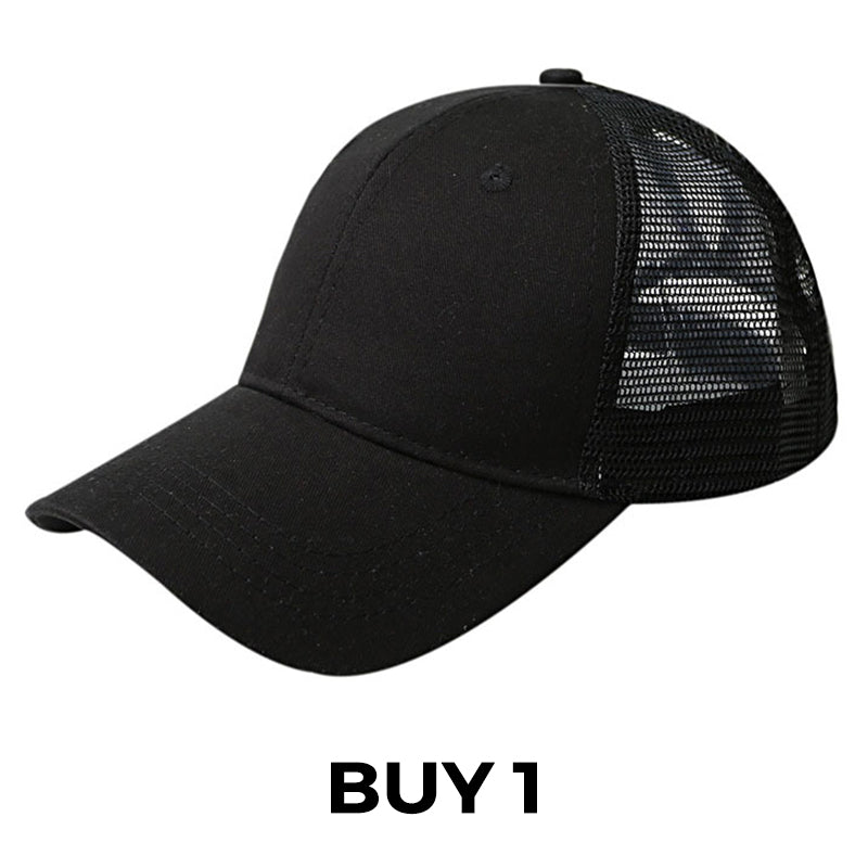 Summer Mesh Baseball Hat with Adjustable Snapback