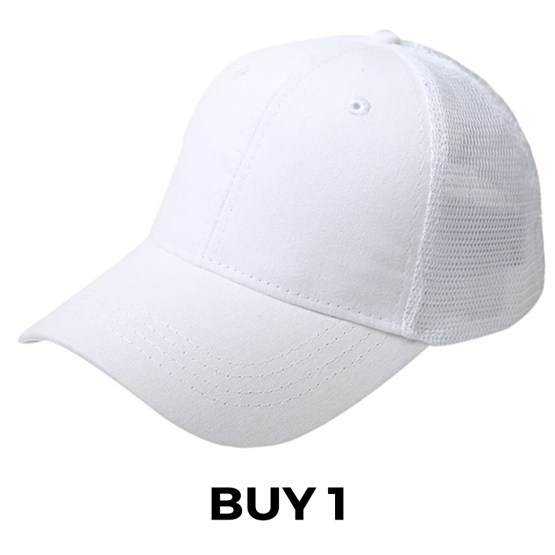 Summer Mesh Baseball Hat with Adjustable Snapback