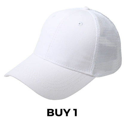 Summer Mesh Baseball Hat with Adjustable Snapback