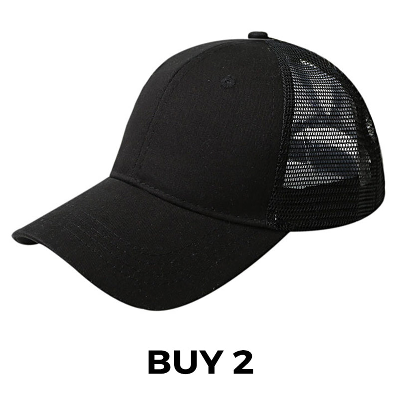 Summer Mesh Baseball Hat with Adjustable Snapback