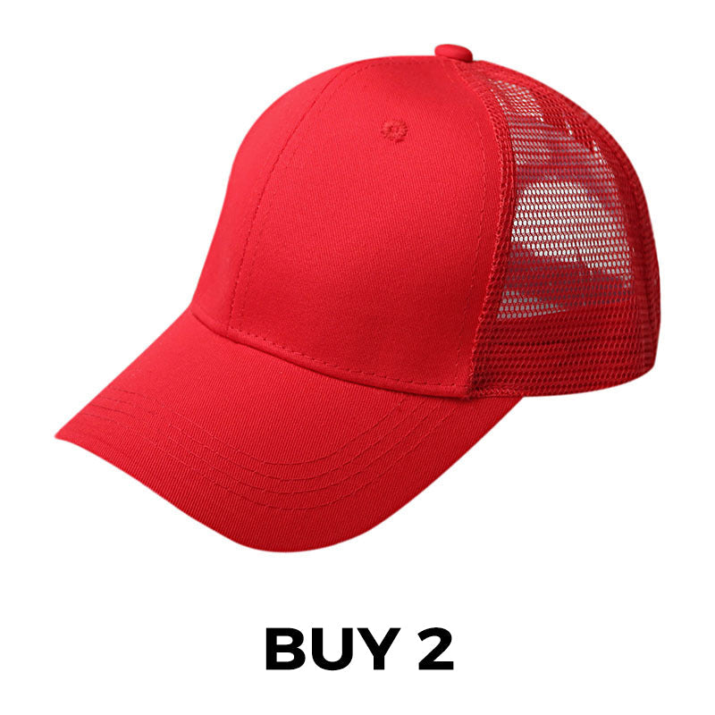Summer Mesh Baseball Hat with Adjustable Snapback