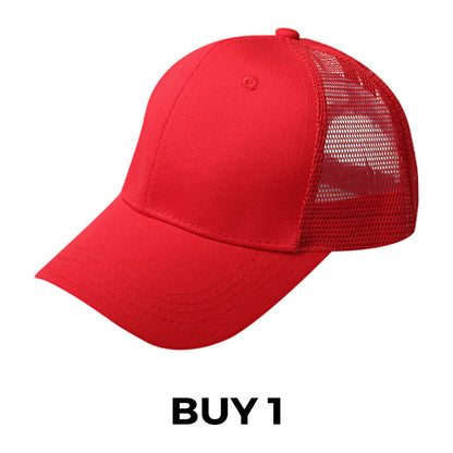 Summer Mesh Baseball Hat with Adjustable Snapback
