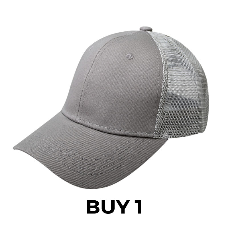 Summer Mesh Baseball Hat with Adjustable Snapback