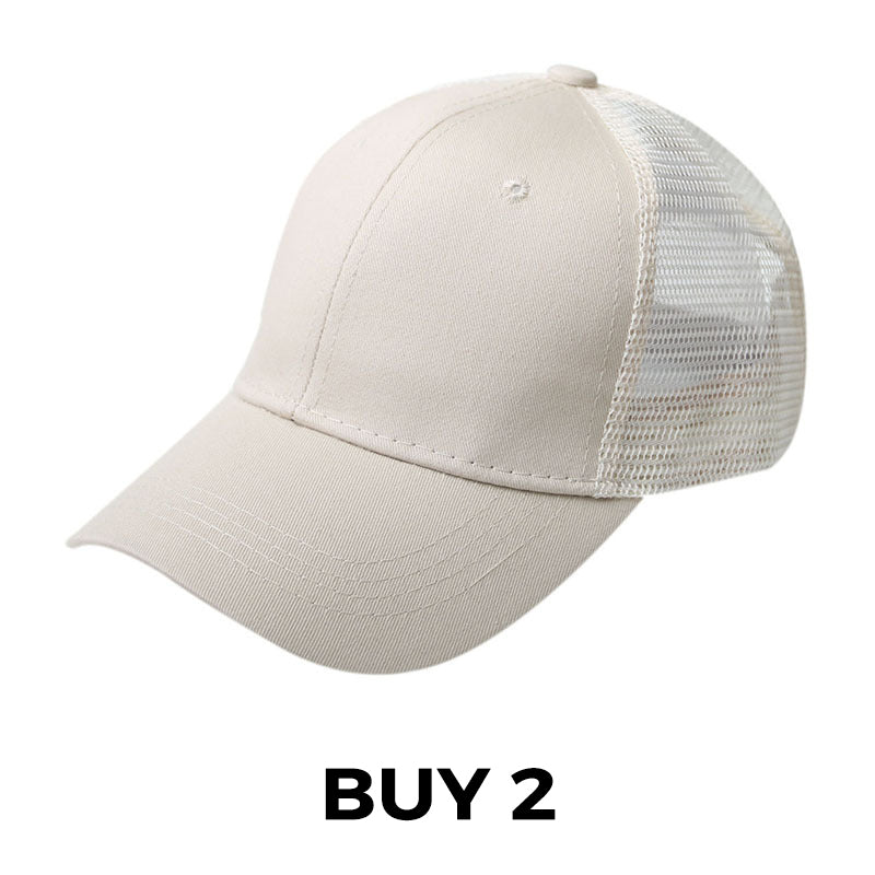 Summer Mesh Baseball Hat with Adjustable Snapback