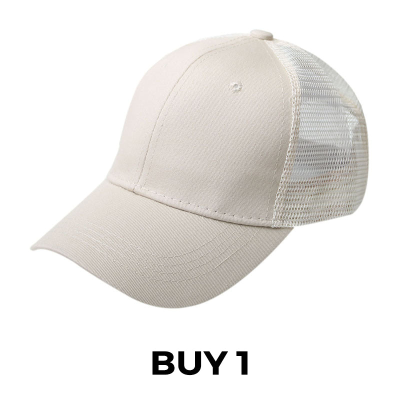 Summer Mesh Baseball Hat with Adjustable Snapback