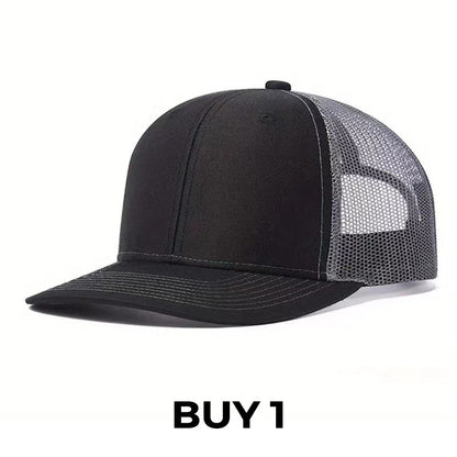 Summer Mesh Baseball Hat with Adjustable Snapback