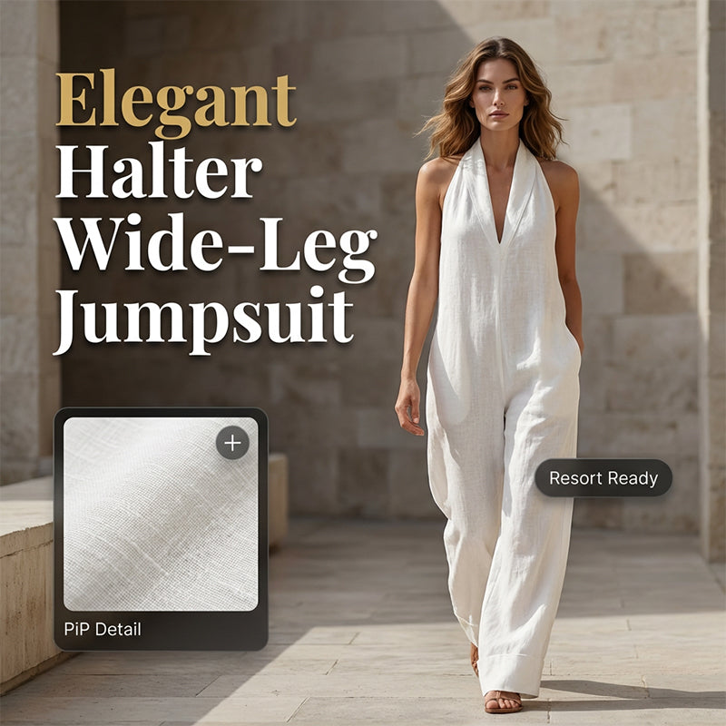 Sleeveless V-Neck Casual Jumpsuit with Pockets