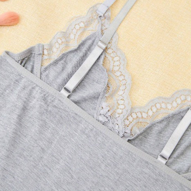 Women's Sexy Lace Trim Split Lingerie