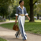 Women's Striped Shirt & Wide-Leg Pants 2-Piece Set