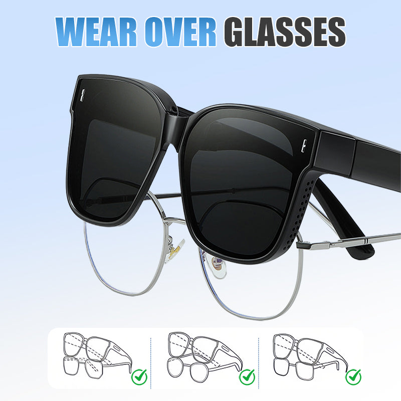 Compact Foldable Over-Glasses Sunglasses