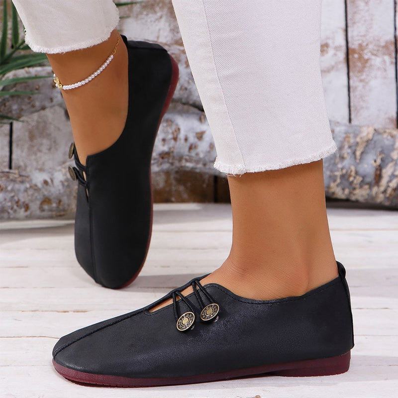 Women's Soft Synthetic Leather Flat Shoes