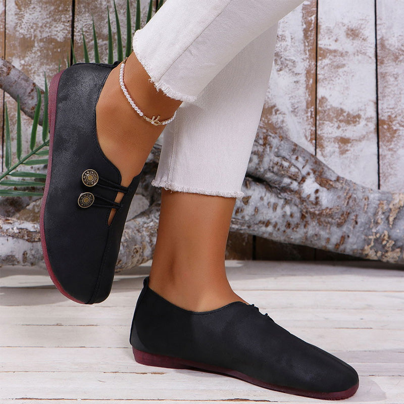 Women's Soft Synthetic Leather Flat Shoes