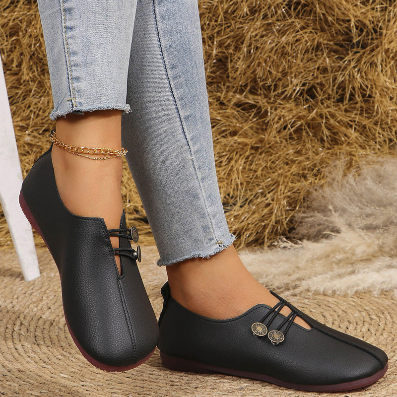 Women's Soft Synthetic Leather Flat Shoes
