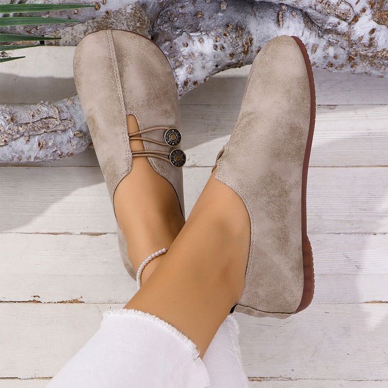 Women's Soft Synthetic Leather Flat Shoes