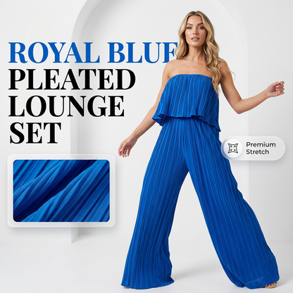 Women's Strapless Top & Wide-Leg Pants Set