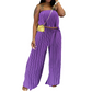 Women's Strapless Top & Wide-Leg Pants Set