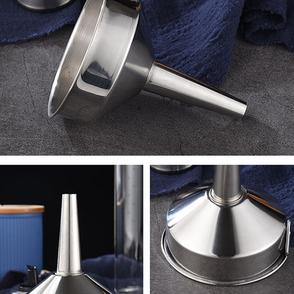 🍳 LIMITED-TIME 50% OFF! ✨ Stainless Steel Kitchen Funnel – Multi-use, Space Saving 🧺