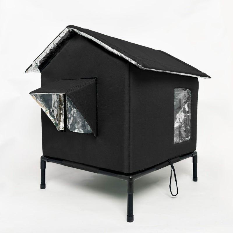 🏠50% OFF!🐈Elevated Insulated Outdoor Cat House – Weather-Resistant Shelter with Thermal Lining & Raised Stand