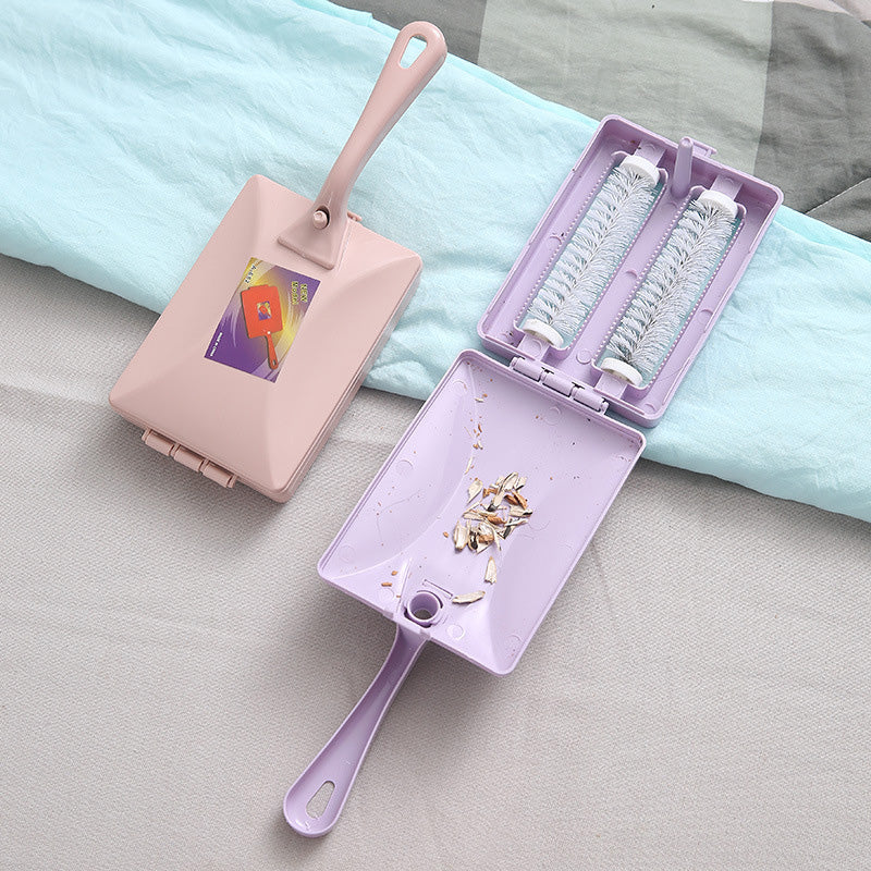 🥳HOT SALE! Handheld Double Roller Carpet Brush – Effortless Cleaning, Pet Hair Remover! 🐶✨