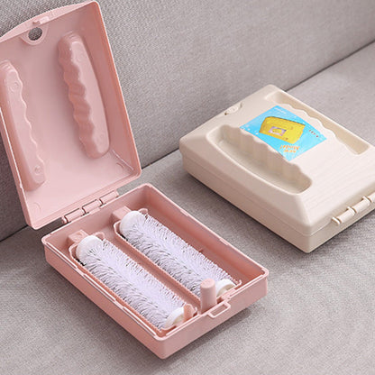 🥳HOT SALE! Handheld Double Roller Carpet Brush – Effortless Cleaning, Pet Hair Remover! 🐶✨