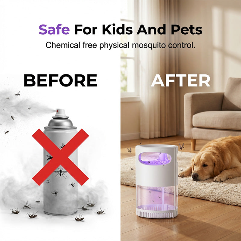 🔥HOT SALE 💥50K+ sold! 🦟 50% OFF! UV Mosquito Killer Lamp – quiet, USB, chemical-free. 🔇🌙