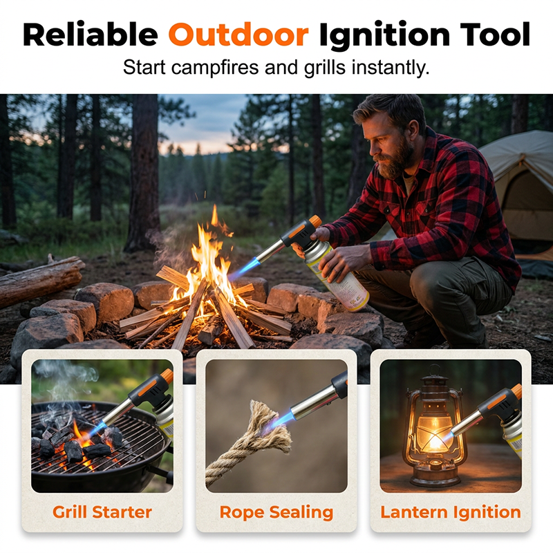 🥳2026 HOT SALE🥳💞50K+ SOLD!🏕️🌿 50% OFF! Portable Butane Torch – Wind‑resistant, powerful flame. Great for camping, BBQs & ignition. A rugged outdoor companion! 🔥✅