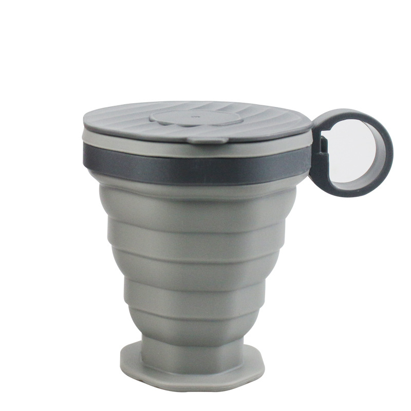 Collapsible Silicone Coffee Cup with Lid