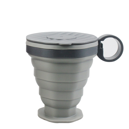 Collapsible Silicone Coffee Cup with Lid