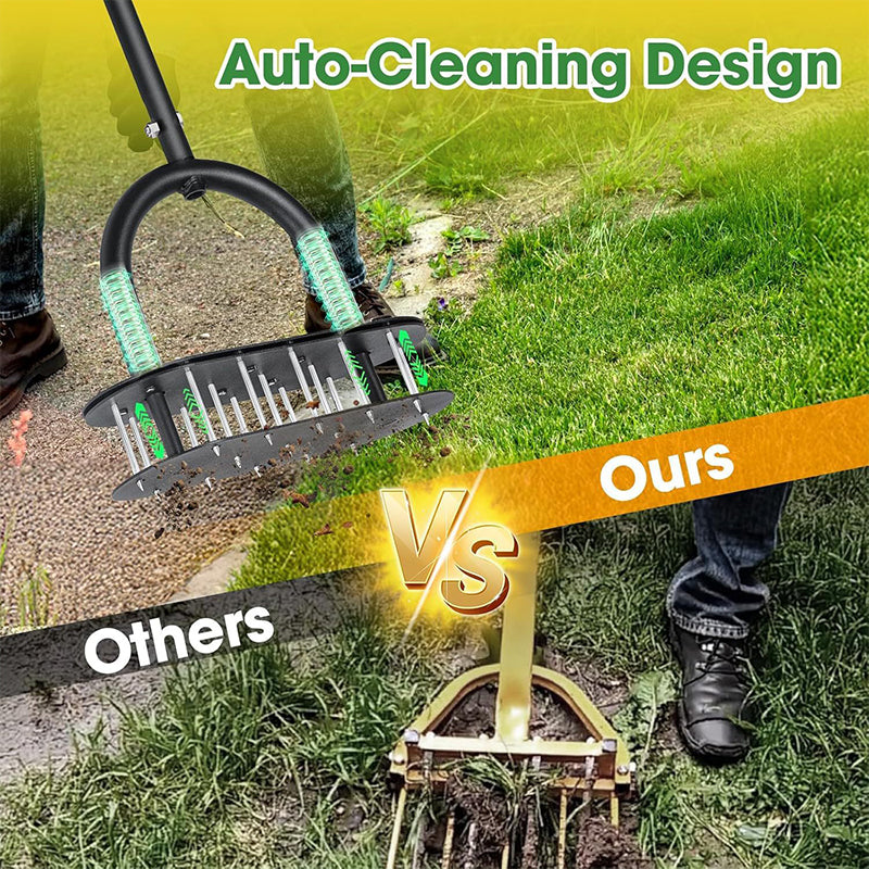 🎉 Heavy-Duty Manual Lawn Coring Aerator