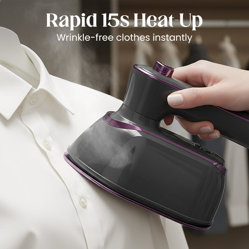 Foldable Handheld Steamer with 180° Rotating Handle