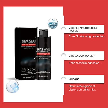 🚗BUY 2 GET 1 FREE ! ✨Nano Quick Ceramic Coating Spray – Instant High Gloss Shine, Hydrophobic UV Protection, Streak-Free DIY Car Detailing Spray for All Paint Colors