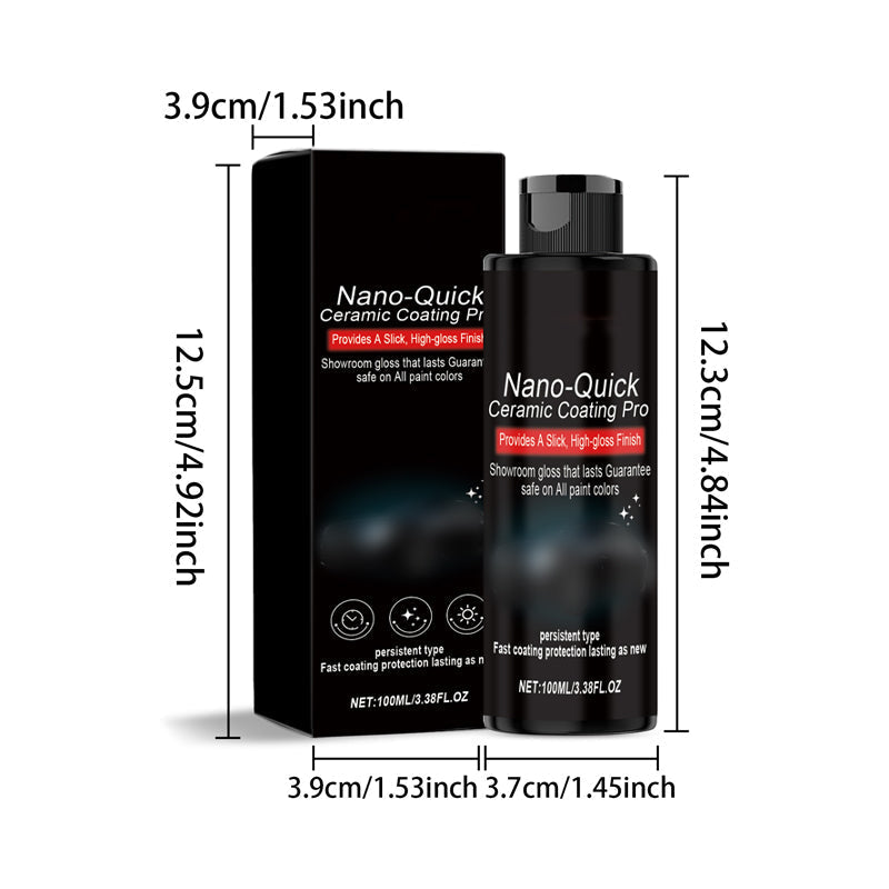 🚗BUY 2 GET 1 FREE ! ✨Nano Quick Ceramic Coating Spray – Instant High Gloss Shine, Hydrophobic UV Protection, Streak-Free DIY Car Detailing Spray for All Paint Colors