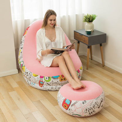 🛋️🎁 50% OFF! Never sit uncomfortably again – this inflatable beanbag with footrest and electric pump is ready in under 2 minutes. Supports up to 150 kg; velvety-soft PVC!