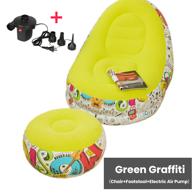 🛋️🎁 50% OFF! Never sit uncomfortably again – this inflatable beanbag with footrest and electric pump is ready in under 2 minutes. Supports up to 150 kg; velvety-soft PVC!