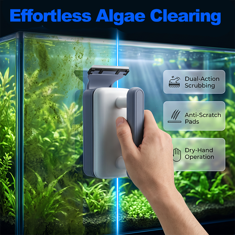 🐠🧲 50% OFF! Magnetic Aquarium Glass Cleaner Tool – Dual-Sided, Algae-Free, Scratch-Proof