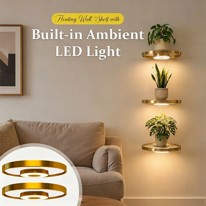 🎉 2026 Sale — Over 39,000 Sold!✨ Floating Shelf with Built-in LED Light
