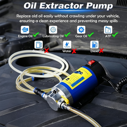 🚗50% OFF NOW! Portable Engine Oil Transfer Pump – 12V Electric Extractor, Quick Suction & Discharge, No Crawling Under Car! 🔧✨